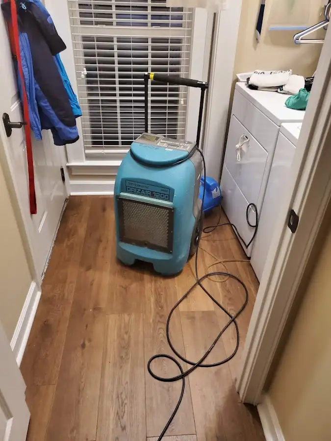 Commercial dehumidifier deployed for Flood Damage Cleanup in Lower Burrell